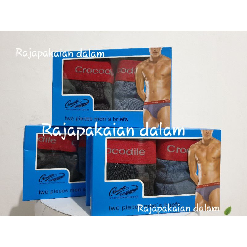 Celana dalam pria Crocodile Biru Harga 2 pcs