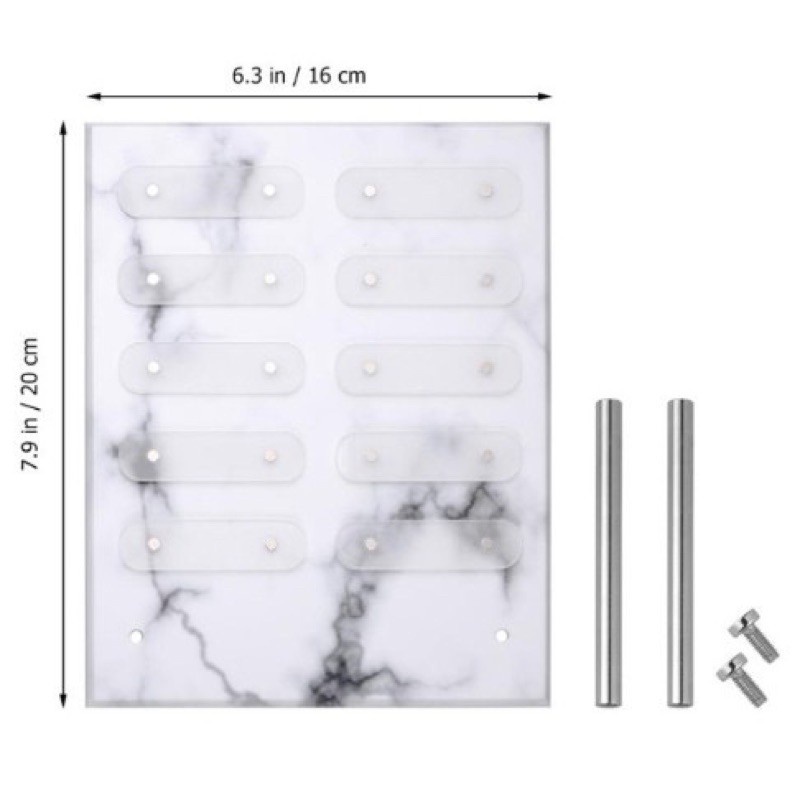 Bingkai Marble nail display frame magnet board acrylic nail color chart bingkai marmer akrilik