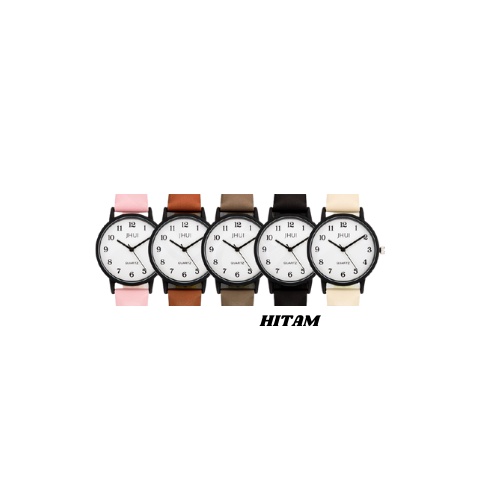 FYGALERYJAKARTA J184 Jam Tangan Analog Jam Tangan Fashion Wanita Jam Tangan Wanita Murah Import-Hitam