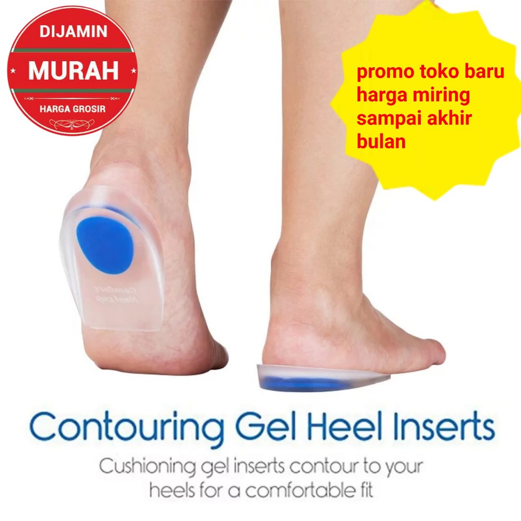 INSOLE SILIKON TUMIT INSOLE PELINDUNG TUMIT INSOLE GEL BLK