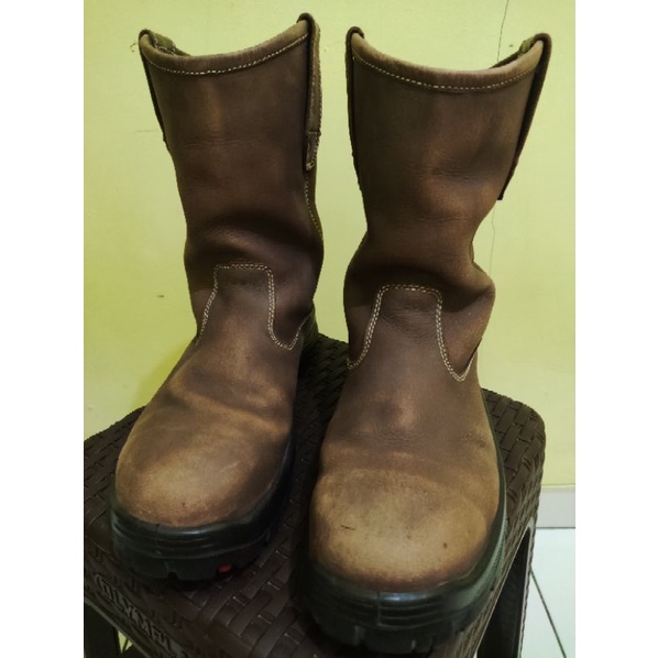 Sepatu Safety Aetos Brown size 8 /PRELOVED