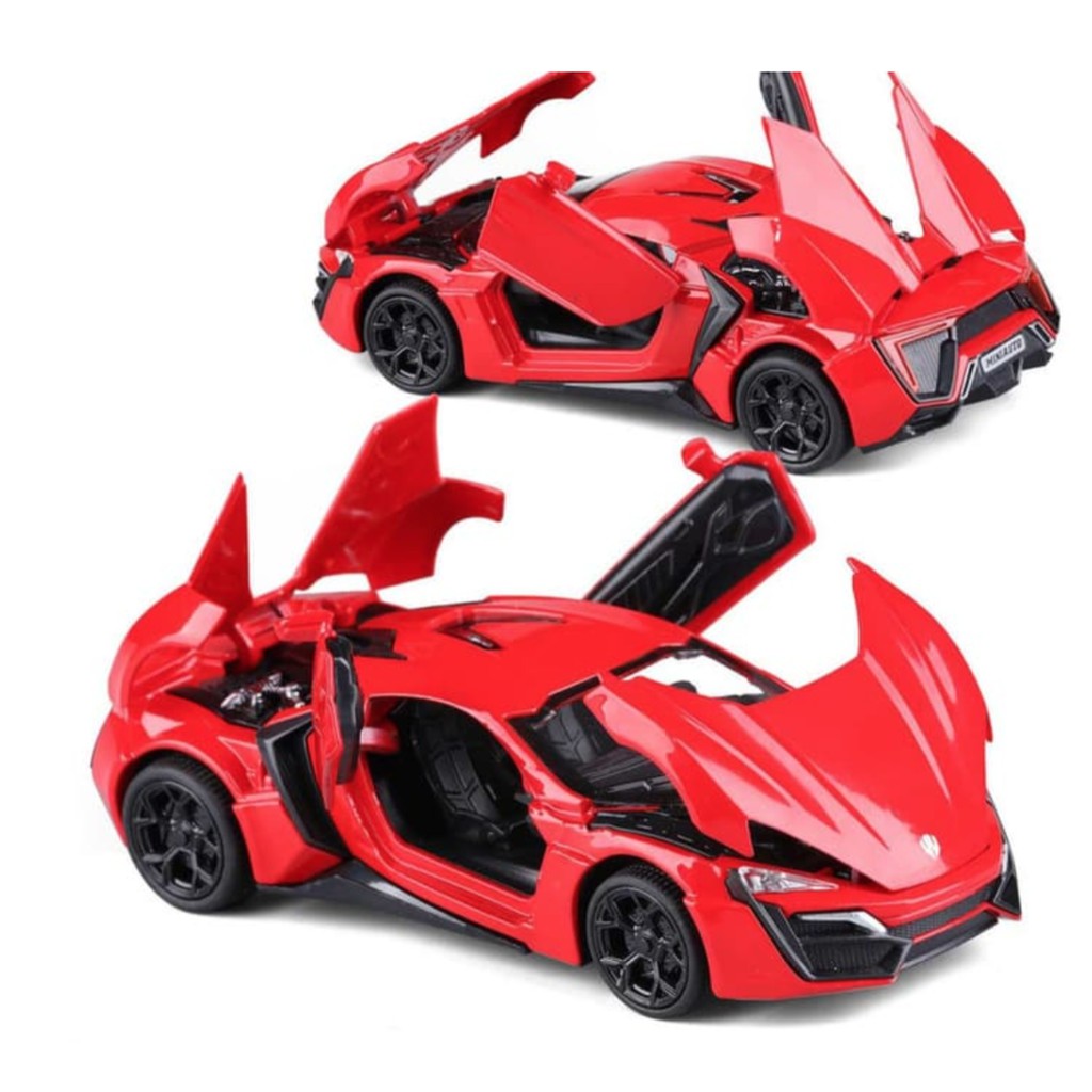 DIECAST MOBIL MINIAUTO LYKAN HYPERSPORT FAST FURIOUS 1:32 ORIGINAL TOP MODEL METAL COLLECTION