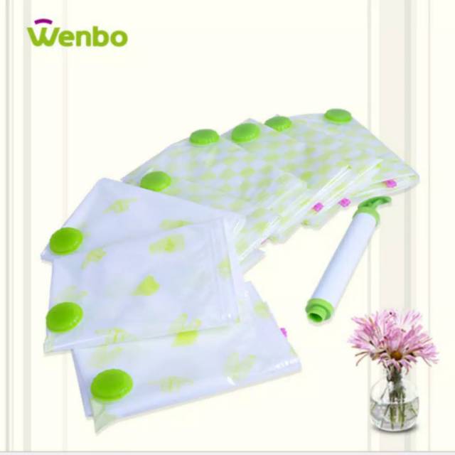 Ready Wenbo Vacuum Bag Isi 8 + FREE Pompa Manual