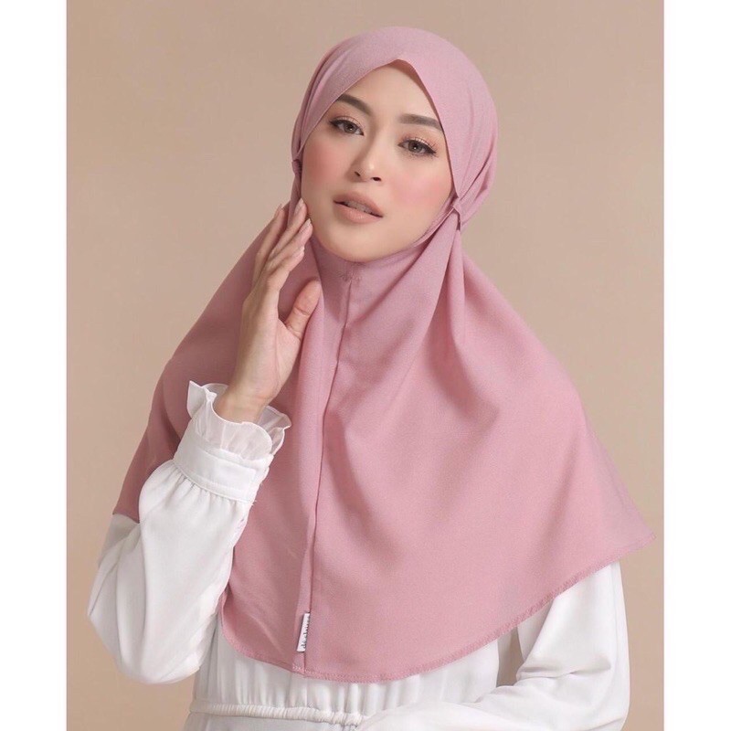 JILBAB INSTANT BERGO MARYAM JUMBO (LEBIH PANJANG)-DUSTY PINK