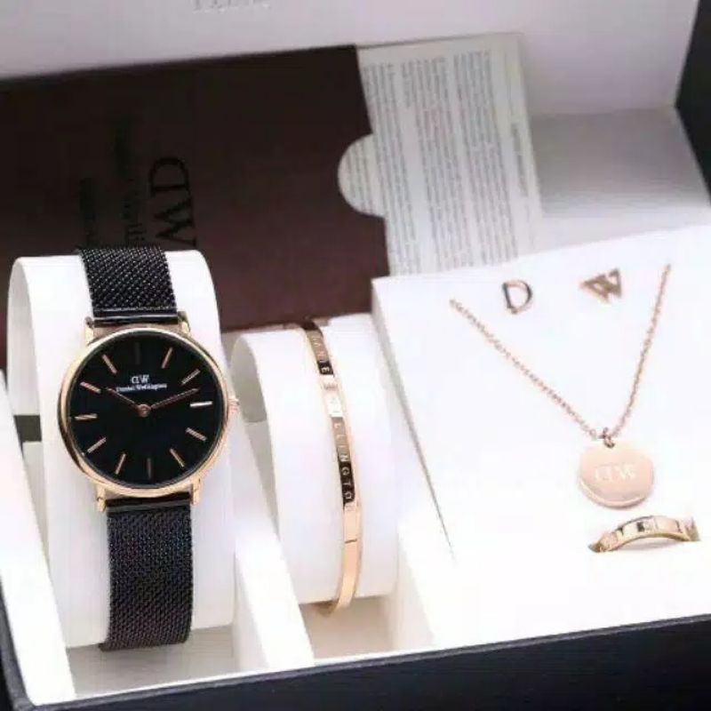 GROSIRAN-COD JAM TANGAN WANITA D W MELROSE FULLSET 7196W COCOK UNTUK HADIAH/KADO