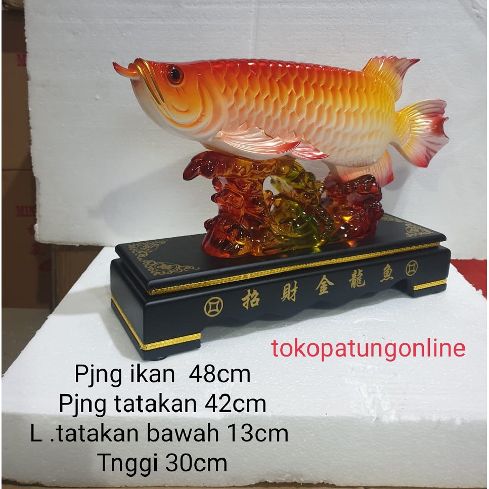 Pajangan Ikan Arwana Fengshui Uk 48