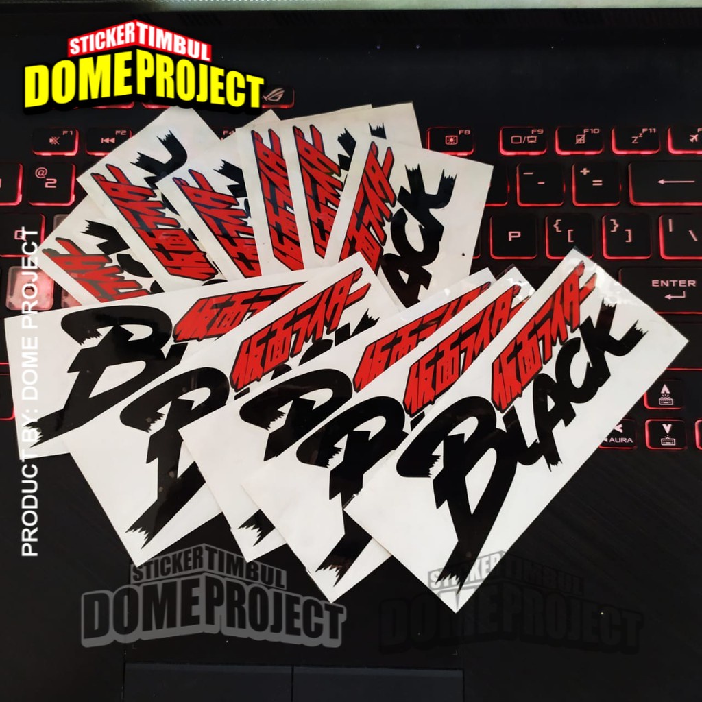 STIKER MOTOR KAMEN RIDER BLACK STIKER CUTTING STIKER IMPORT MURAH AKSESORIS SEPEDA MOTOR