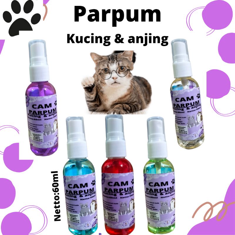 parfum kucing dan anjing pelembut bulu dan wangi tahan lama netto 60ml