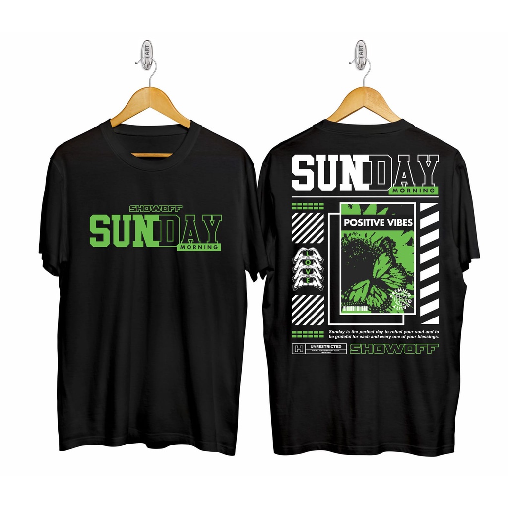 Kaos murah Kaos distro murah baju  distro pria t-shirt murah combed30s SHOW OFF SUNDAY