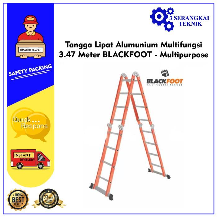 Tangga Lipat Tangga Lipat Alumunium Multifungsi 3.47 Meter Blackfoot - Multipurpose