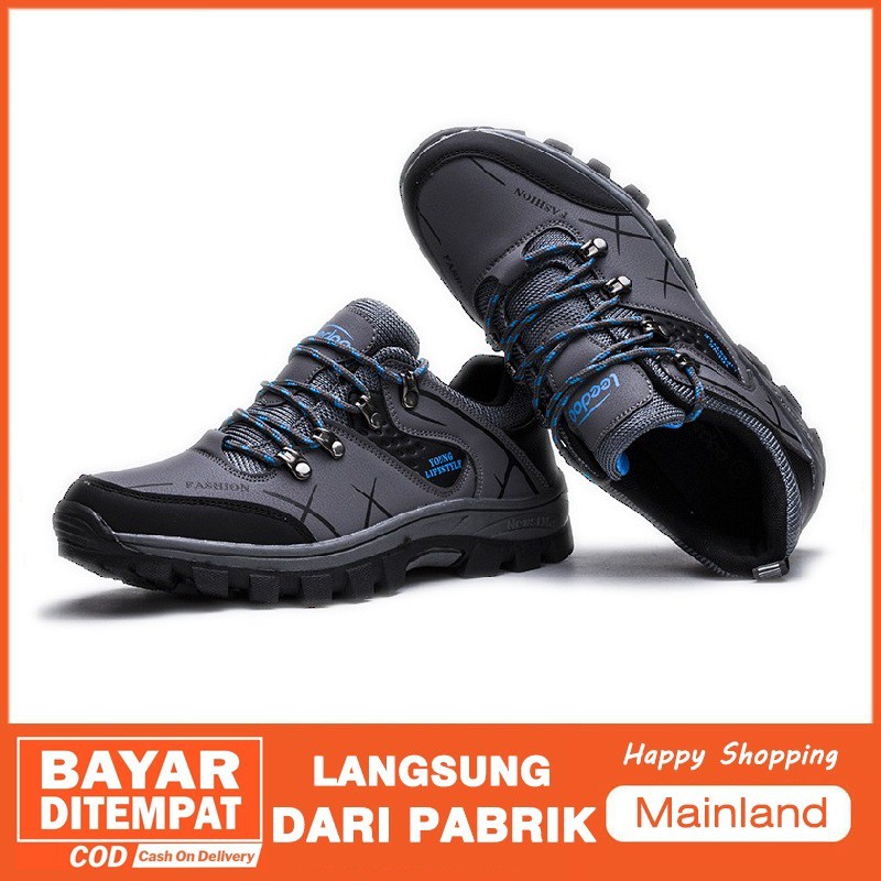 Mainland Sepatu Hiking Pria Sepatu Olahraga Tahan Air Luar Ruangan Hiking Shoes Murah Batam MH202-A