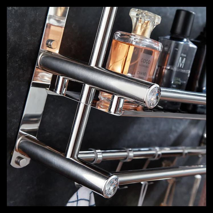 Micoe Rak Kamar Mandi Rak Handuk Rak Dinding Stainless Steel Ori Kode 1228