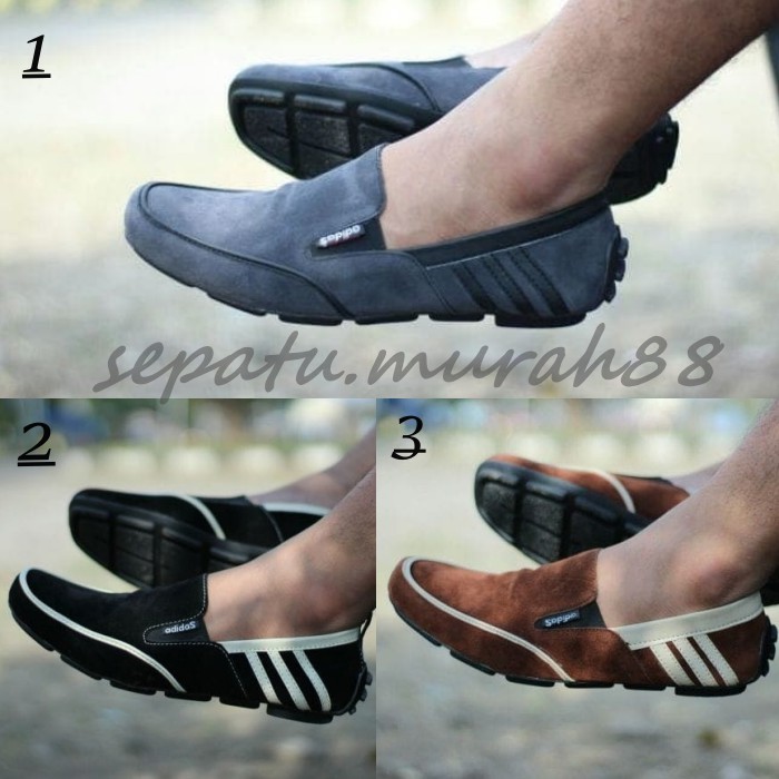 special discount!!!sepatu pria slop adidas dembele bahan suede sepatu kasual murah santai