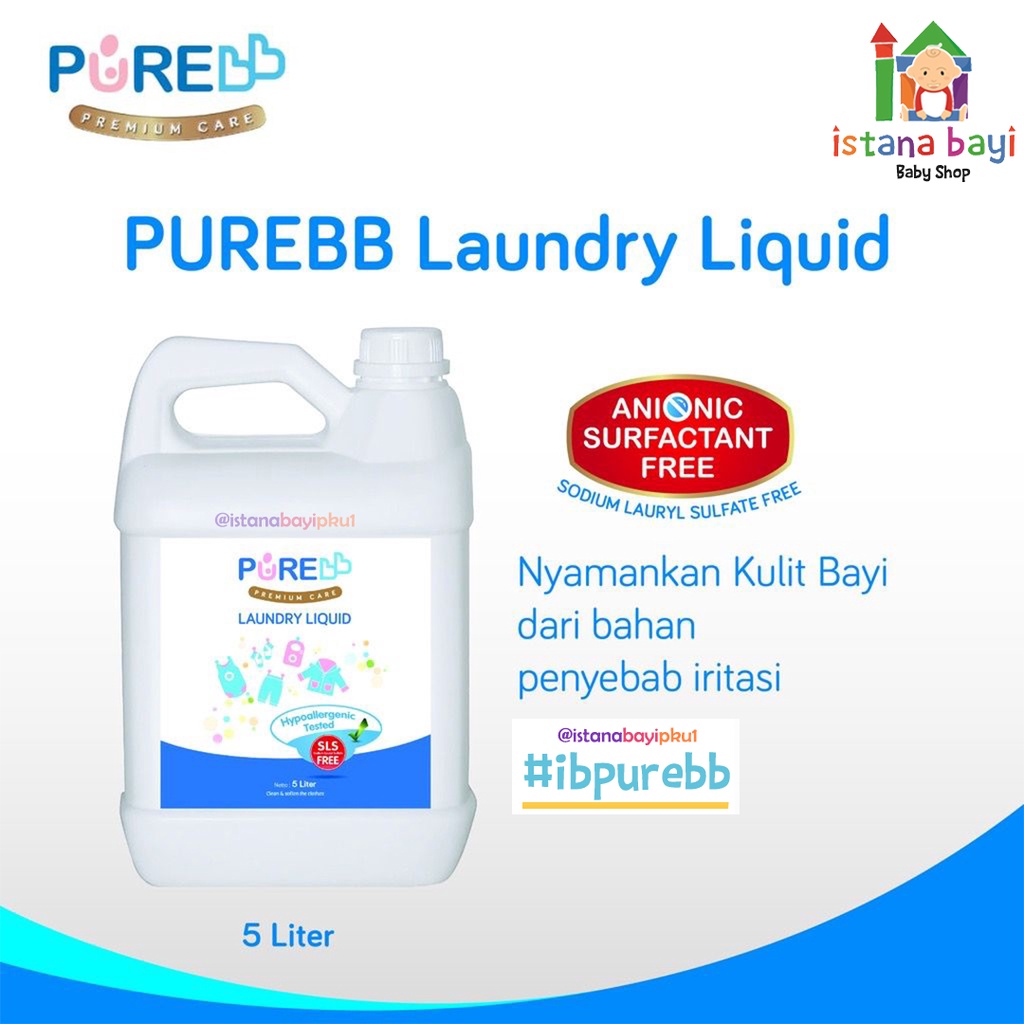 Purebb Laundry Liquid 5L - Detergent Bayi