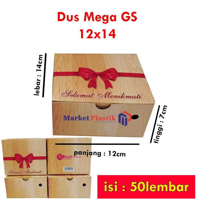 

Box kue/kotak kue/dus snack/Box makanan/DUS MEGA GS-12x14 @50LBR