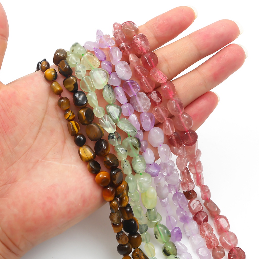Manik-manik Batu Alam Amethyst Kuarsa Agate Jasper Bentuk Irregular Untuk Membuat Perhiasan Gelang Kalung