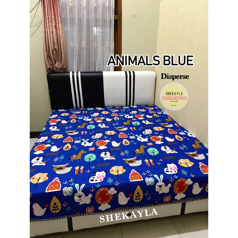  SPREI  HOMEMADE  ANIMALS BLUE TERMURAH HOMEMADE  Shopee 