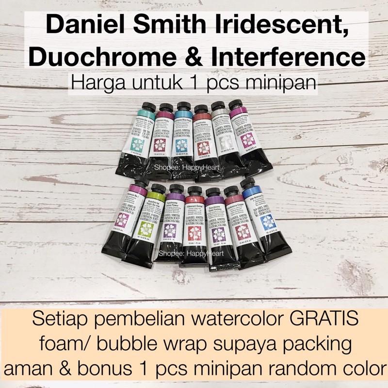 

Daniel Smith Iridescent dan Duochrome share tube watercolor