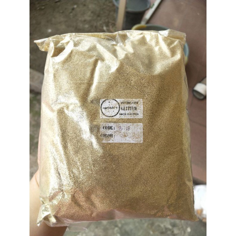 SERBUK GLITTER BRONZ GOLD KODE B18 PER 25 GRAM