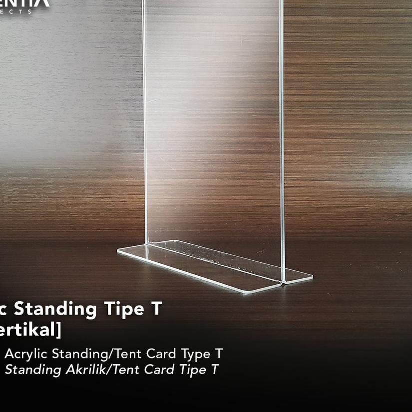 

FREE ONGKIR!Carpentia Acrylic Standing Tipe T/ A4 Vertikal 21x29,7 cm/ Tent Card Akrilik|SQ5