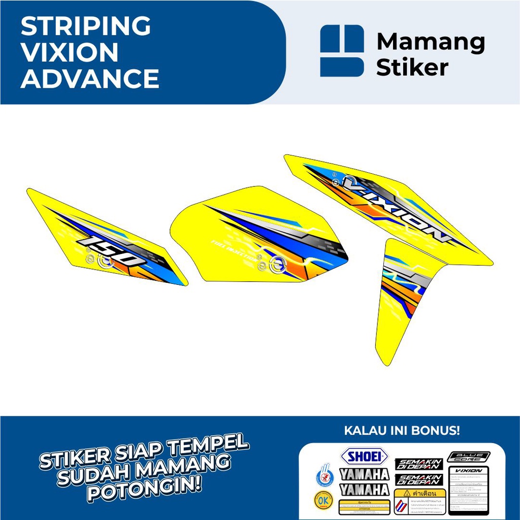 STRIPING VIXION ADVAN 150 NVA VARIASI 18 THAILAND/STIKER YAMAHA VIXION ADVANCE 2015 2016 2017/STICKE
