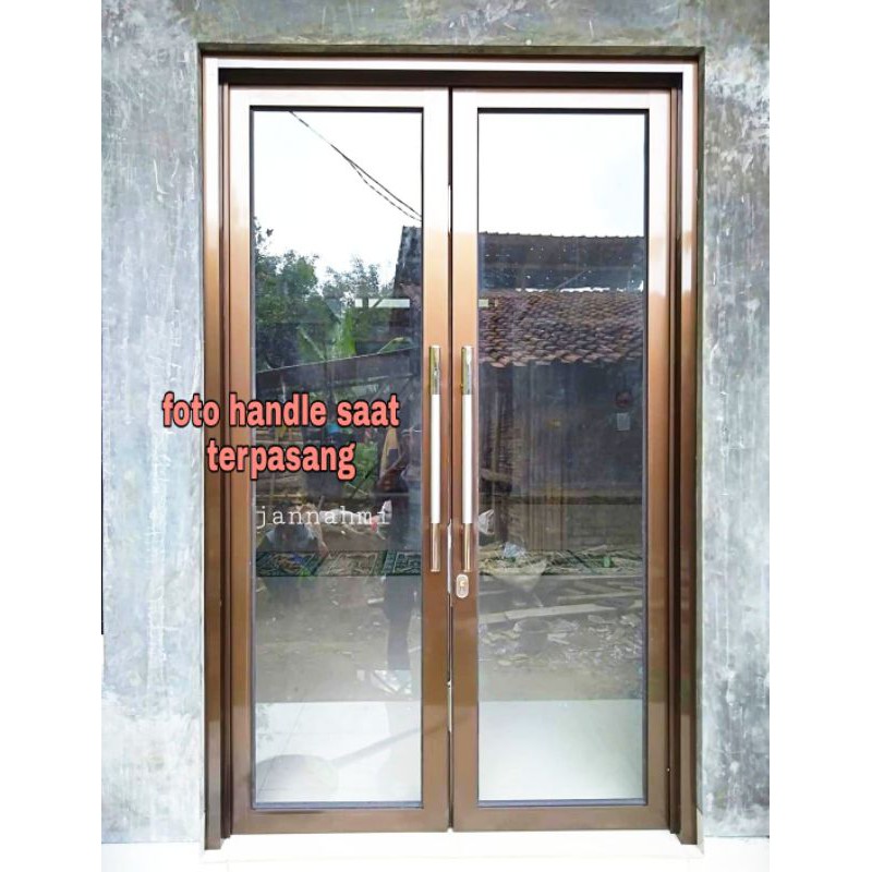 1 set handle pintu stainlis baut tembus 50cm
