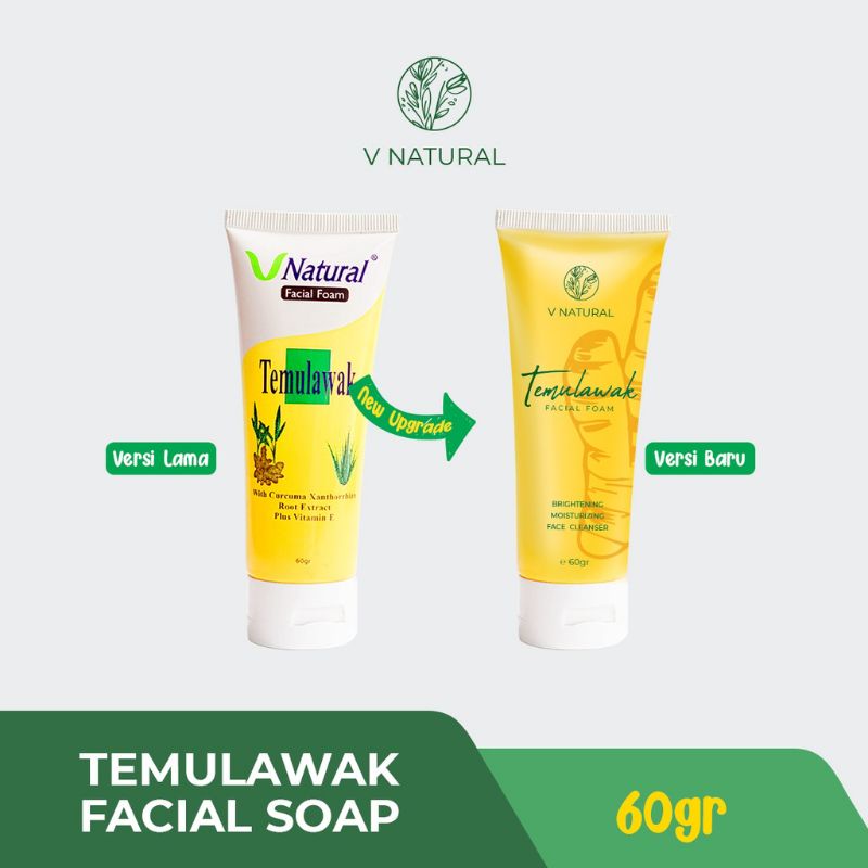 V NATURAL Brightening Facial Foam Temulawak 60gr