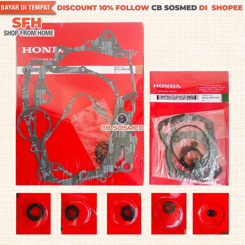 Gasket Kit Fullset Megapro Lama Perpak Full Set MP Primus Packing Top Set Mega Pro Advance Oil Seal 