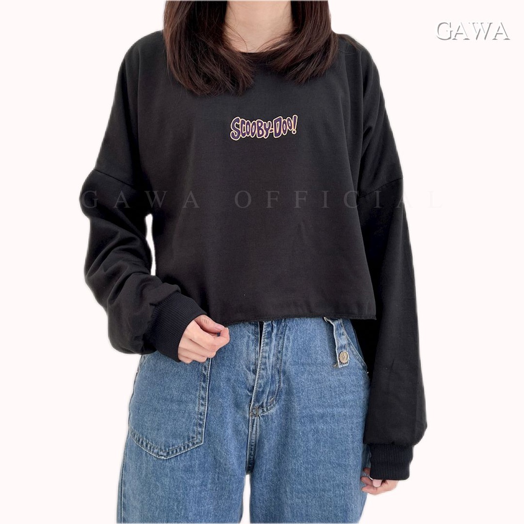 SWEATER CROP SCOOBY DOO WANITA GAWAOFFICIAL