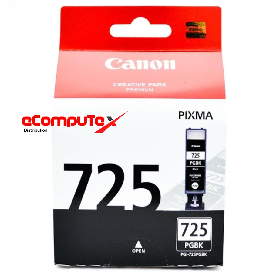 CARTRIDGE CANON PGI-725 BLACK / TINTA CATRIDGE CANON PGI725 HITAM ORIGINAL - RESMI