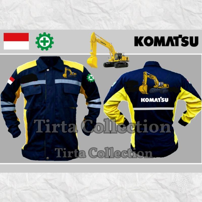 KEMEJA SAFETY KOMATSU EXCAVATOR (Bordir Termurah)