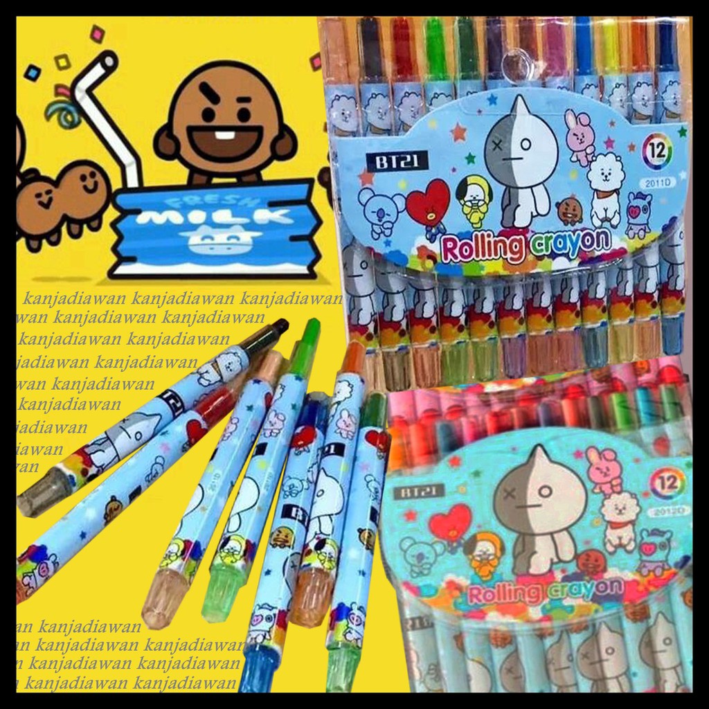 

CRAYON BT21 warna Krayon Putar ROLLING CRAYON