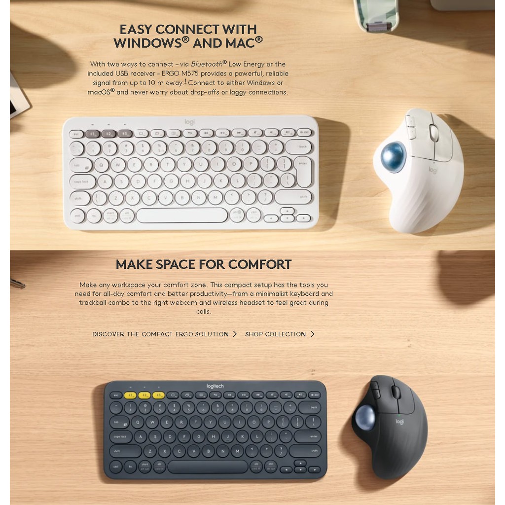 Logitech M570 Wireless Mouse Trackball Ergonomic Mac Windows