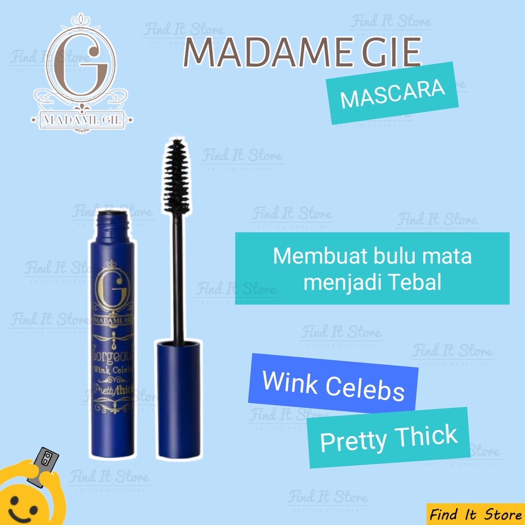 Madame Gie Mascara | Gorgeous Wink Celebs Beauty Long | Pretty Thick | 2 in 1 | Waterproof