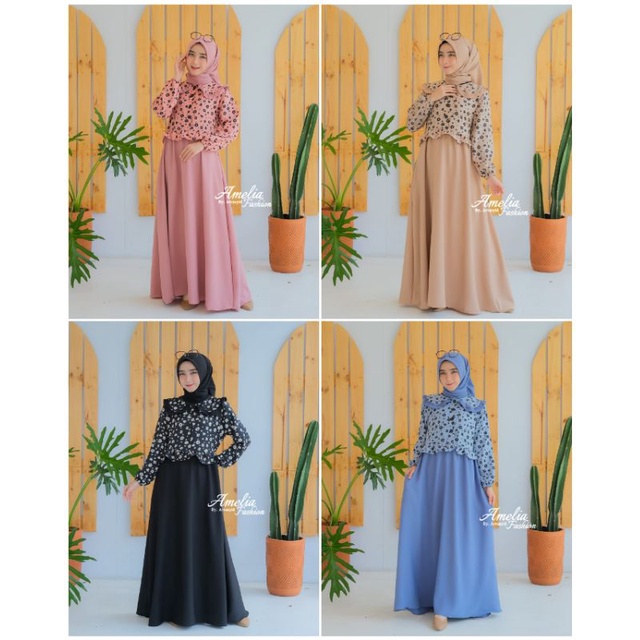 Kiran Dress by amelia/ dress kotak amelia/Gamis amelia