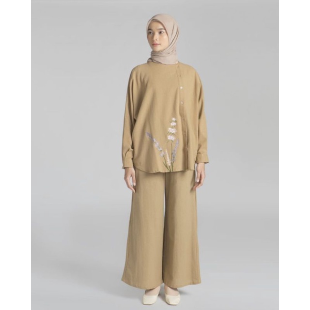 Clovy Set Riamiranda Masa Official Masa Linen Atasan set katun RM Ria Miranda