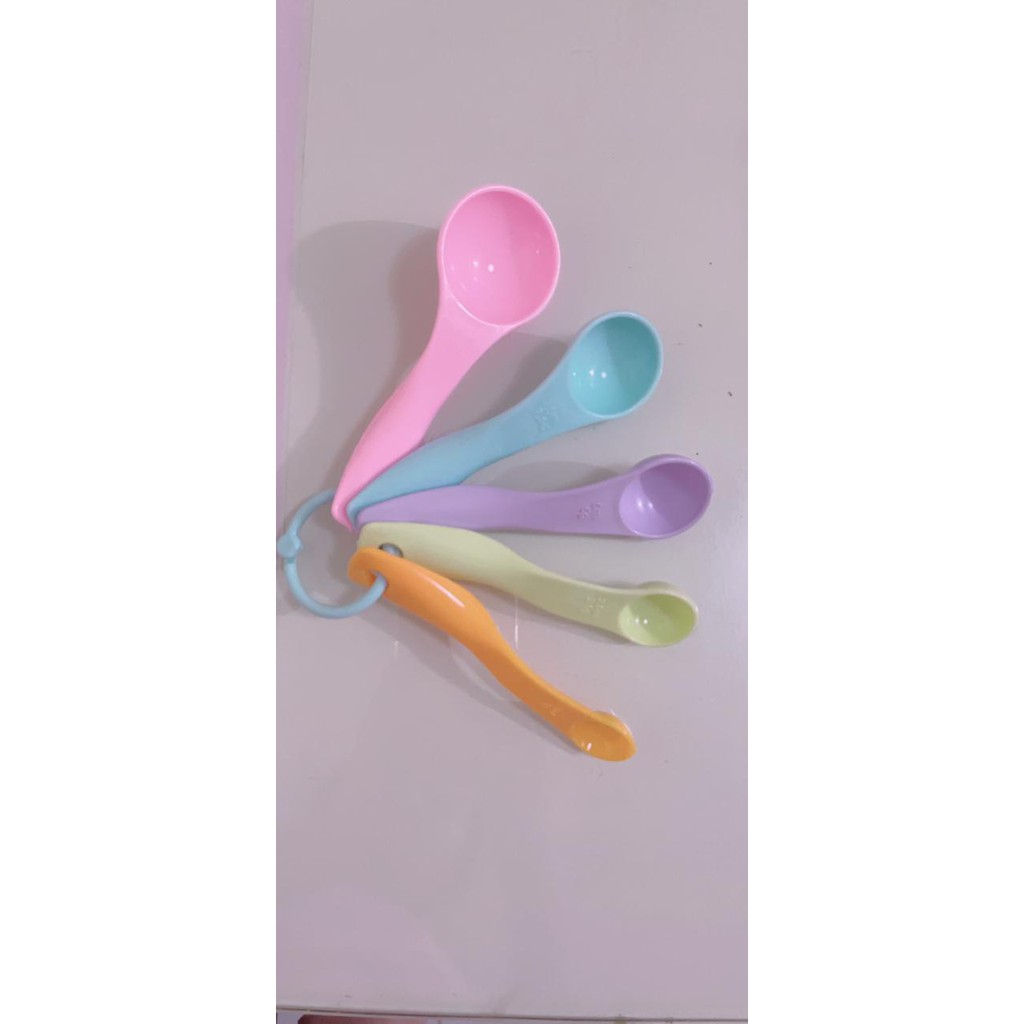 OS Sendok Takar Pastel set 5 in 1 warna warni ukuran kue air bumbu A14