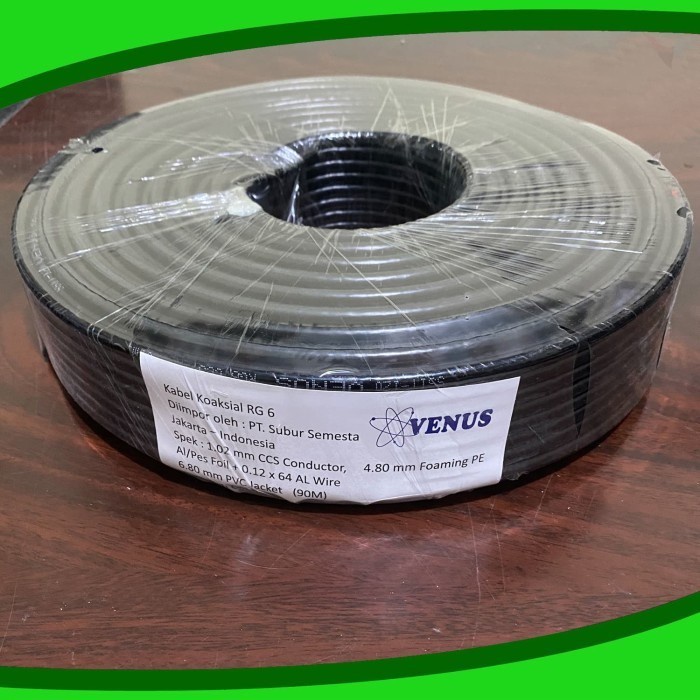 Kabel Antena Venus RG 6 5C 100 Yard 90 Meter