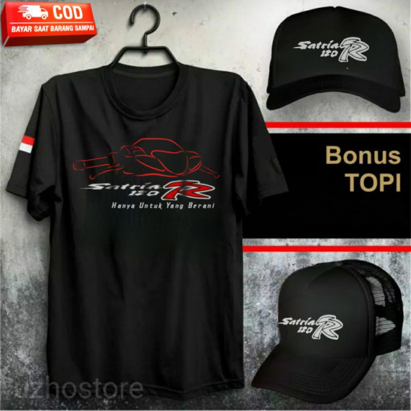Kaos Suzuki Satria 2 tak//kaos distro//free Topi