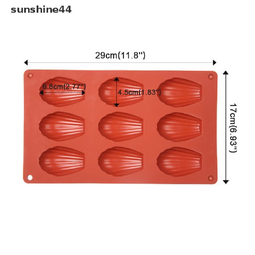 Sunshine Cetakan Kue / Biskuit 9 Lubang Bahan Silikon Anti Lengket