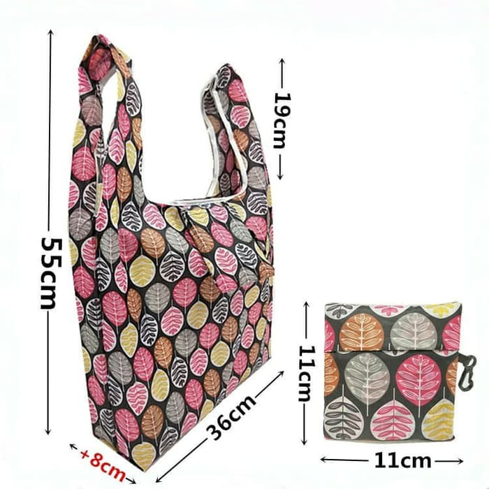 Tas Belanja Lipat / Eco Friendly Bag / Ecobag / go green / Serbaguna Motif