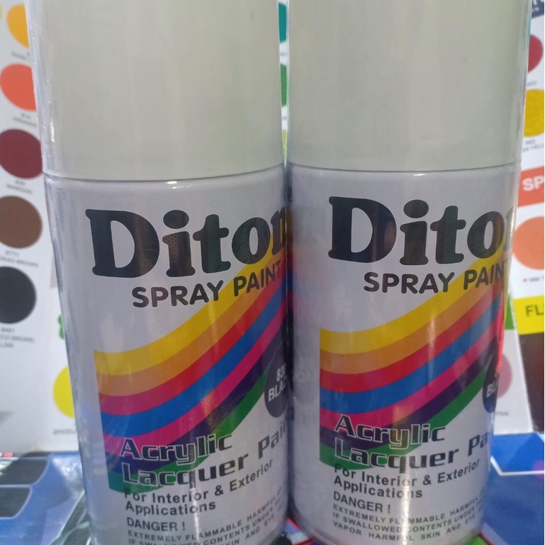 Pilox Pilok Cat Semprot Warna Pearl / Mutiara / MUTIARA COLOURS DITON Spray Paint Acrylic Lacquer Paint 300cc / 300ml (Grey, Biru, Kuning, Putih Pearl White, Pink, Ungu, Hijau, Putih dan Clear)