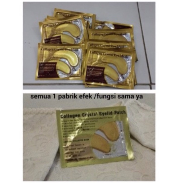 Termurah !! 10 Pcs - Masker Mata Gold Collagen Crystal Eyelid Patch / Collagen Crystal Eye Mask Eyelid Patch / Masker Mata Panda Kantung / Masker Mata Untuk Tidur / Masker Wajah untuk Mata Anti Penuaan Dini / Masker Mata Emas Original - Bisa COD