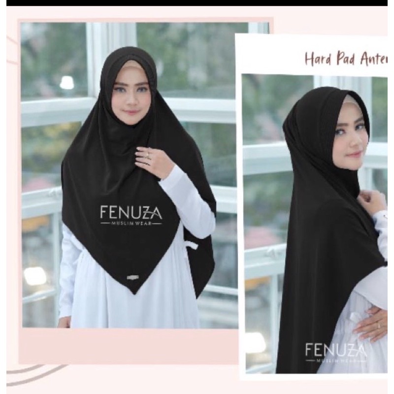 Bergo / Khimar Fenuza Azzura Series BLACK L SOFTPAD