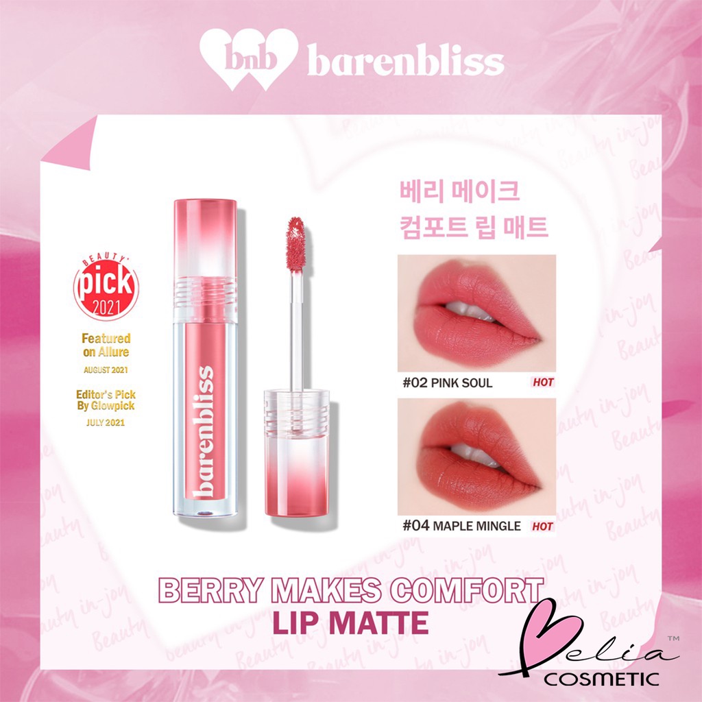 ❤ BELIA ❤ BNB Barenbliss Berry Makes Comfort Lip Matte | Lip Cream | Lip Velvet | Lipstick | BPOM