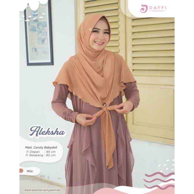 ALEKSHA Hijab Instan Plisket Hijab Remaja Dewasa Terbaru ORI Daffi Hijab