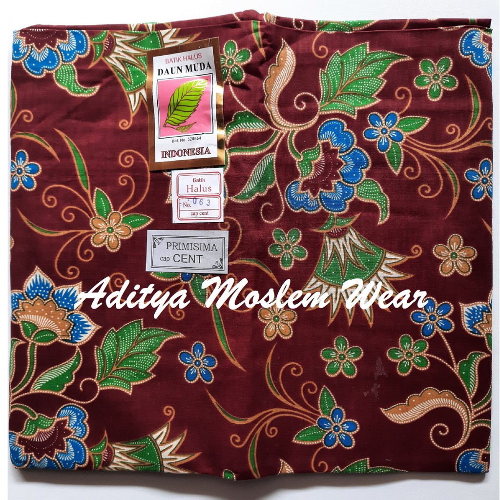 KAIN JARIK BATIK PEKALONGAN CAP DAUN MUDA 115X220 CM PRINTING HALUS PANJANG JARIK GENDONG MELAHIRKAN