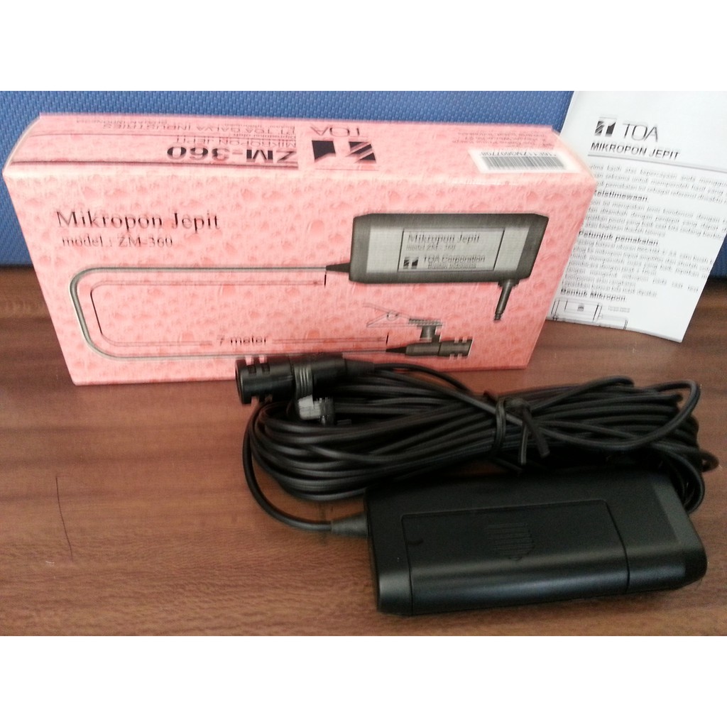 Mikropon Jepit / Mic / Microphone Jepit TOA 7 Meter ZM-360 Original