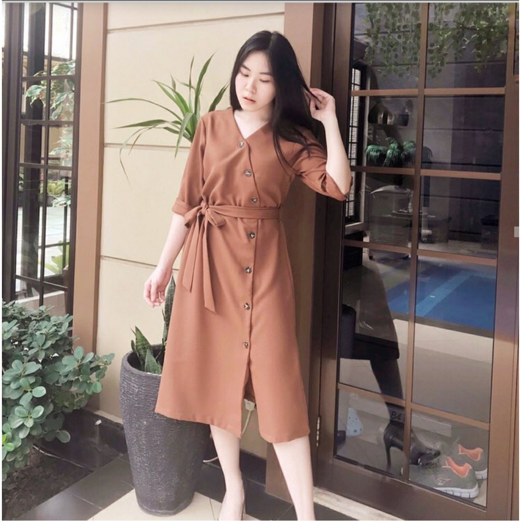 FWG - DRESS ICHIKO / DRESS WANITA / DRESS / DRESS KOREA STYLE / BAJU WANITA / PAKAIAN WANITA