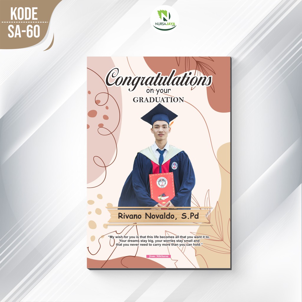 Custom Kado Hadiah Hiasan Dinding Wisuda Graduation UlangTahun Pernikahan Foto Murah Wall Decor - SA